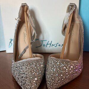 Betsey Johnson Glittering Silver Heels